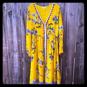 Yellow maxi dress size M